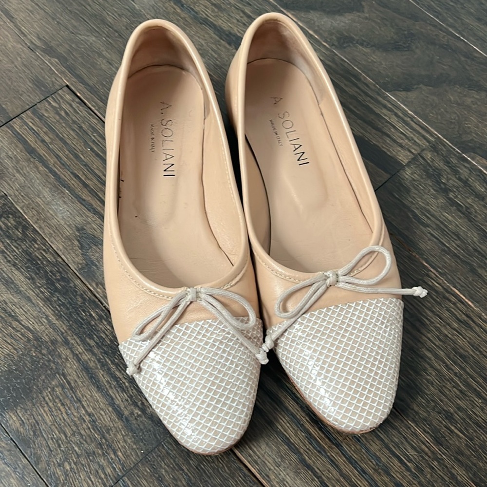 A.Soliani made in Italy with premium Italian nappa leather ballerina flat